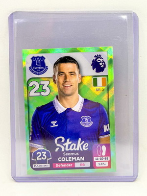 Panini Premier League 2024 Séamus Coleman Captain Green Parallel sticker new