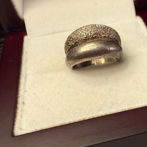 Ring genuine silver used, double band, size 56