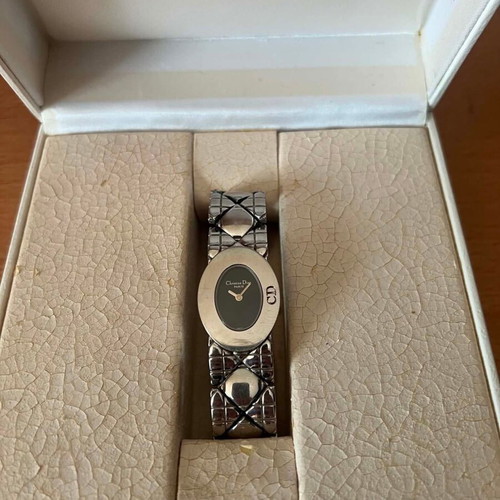 Christian Dior Lady Dior D90-100 women's watch, silver black
