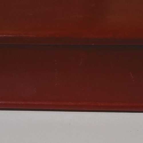 Red box used, decorative and storage for desk
