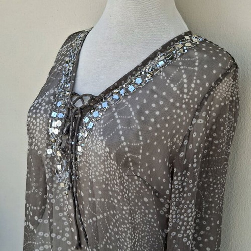 Tunics Sugah by Skondras XL like new, grey with beads