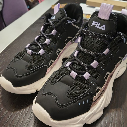 Fila Memory women's athletic shoes, size 40, black and purple