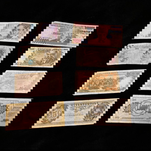 Συλλεκτικό Σετ 8 Ξένων Χαρτονομισμάτων Μεταχειρισμένο, Ιστορικές Εκδόσεις