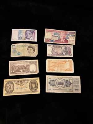 Συλλεκτικό Σετ 8 Ξένων Χαρτονομισμάτων Μεταχειρισμένο, Ιστορικές Εκδόσεις