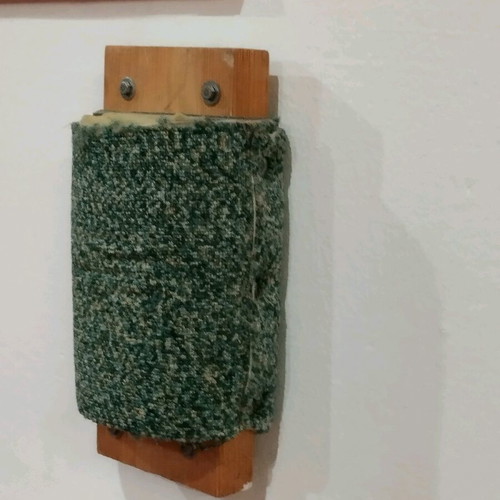 Wall makiwara handmade with carpet, foam, and wood like new