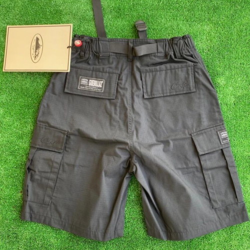 Corteiz cargo shorts, black, size M