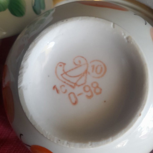 Polonne Vintage Porcelain Bowls Set of 4 Used