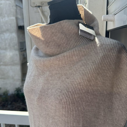 Massimo Dutti beige knitted vest dress