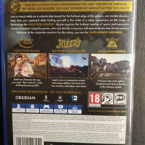 The Outer Worlds PS4 used adventure video game