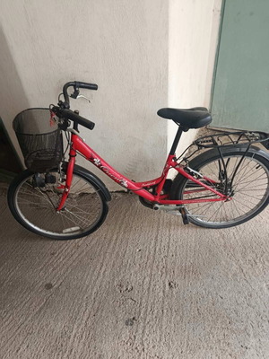 Bicycle with basket used