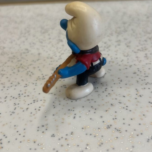 Smurf figure with bass Schleich used