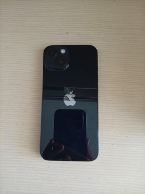iPhone 14 Midnight Blue with case and screen protector