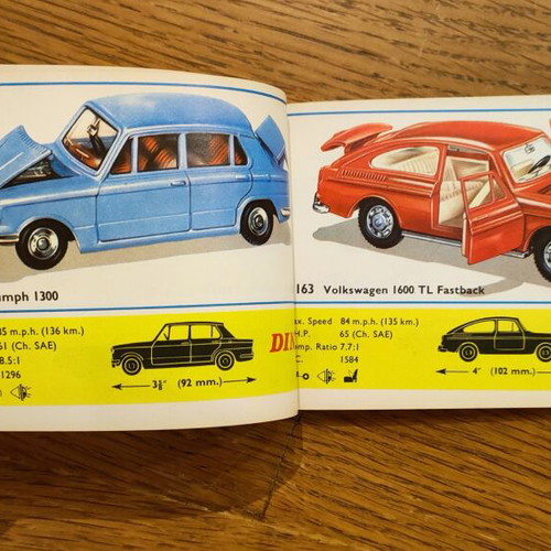 Dinky Toys 1968 Catalog used, 160 pages with cars and planes