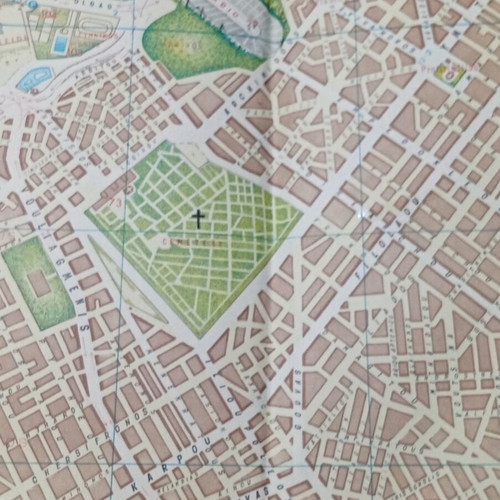 Vintage Athens Map-Plan used, Editions C. Gouvoussis 1950s-60s
