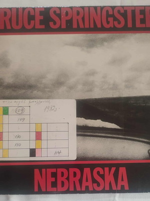 Винилов албум Bruce Springsteen Nebraska употребяван 1982 рок