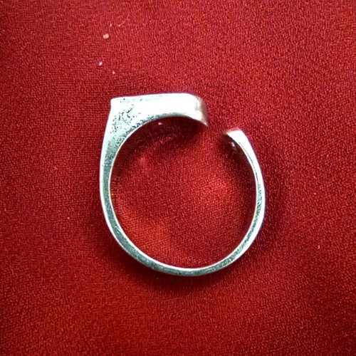 Minimalist 925 Silver Ring with Black Onyx, Adjustable