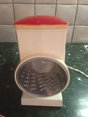 Vintage Bialetti electric grater from the 1970s, used, space age design