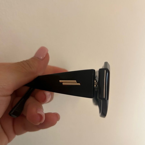 Pervedere sunglasses with black frame and slightly blue transparent lens like new