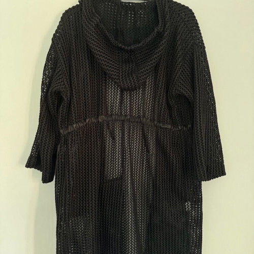 JusTop knitted black cardigan like new, size L