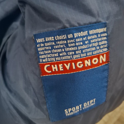 Chevignon Vintage Puffer Jacket Sport Dept Large, like new, yellow color-blocking