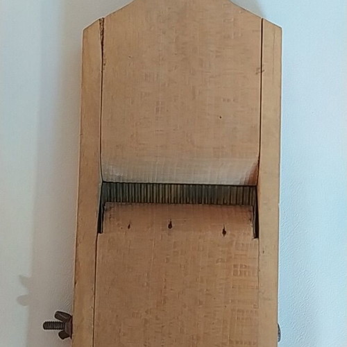 Wooden mandoline for cabbage used, vintage 1950s