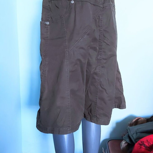 Esprit brown denim skirt like new, sizes M/L, asymmetrical summer style