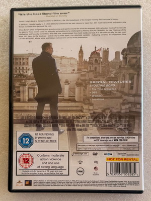 James Bond Skyfall DVD, black disc
