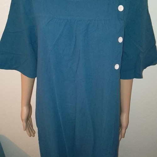 Linen dress navy blue XXL new, length 136cm, chest 122cm, waist 127cm