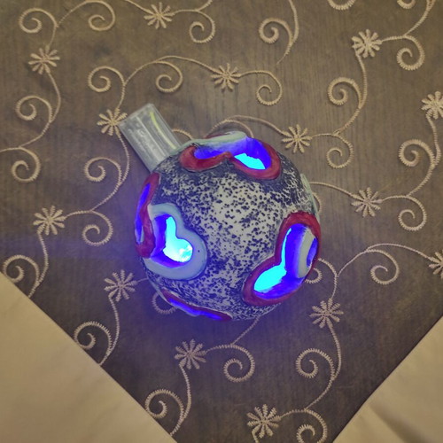 Table ceramic decorative ball new with battery lights