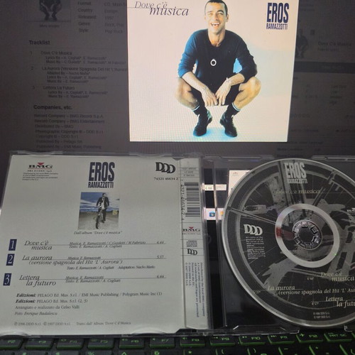 Eros Ramazzotti CD like new, romantic Italian songs