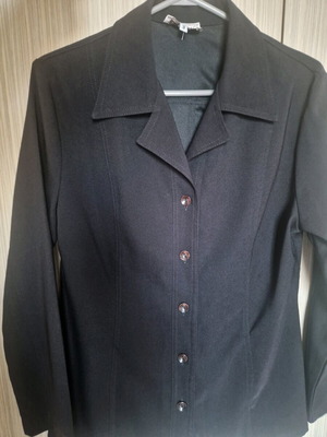 Women's blazer black like new with buttons, size L