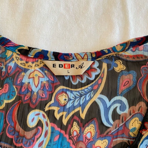 Summer beach blouse used, multicolor, size L