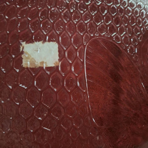 Glass fish-shaped platter Arcoroс new, vintage
