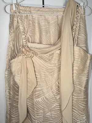 Formal women's set beige with print skirt and summer top used