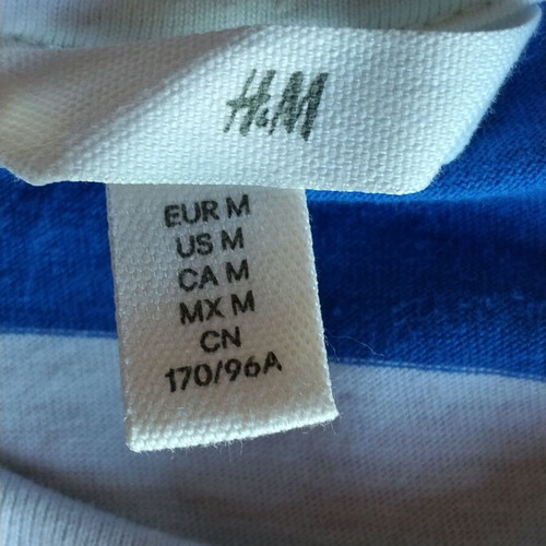 Long-sleeve striped blouse blue/white H&M like new, size M