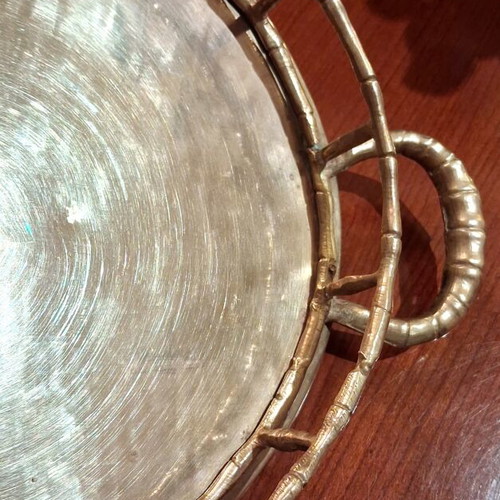 Vintage Faux Bamboo Hollywood Regency Serving Tray like new