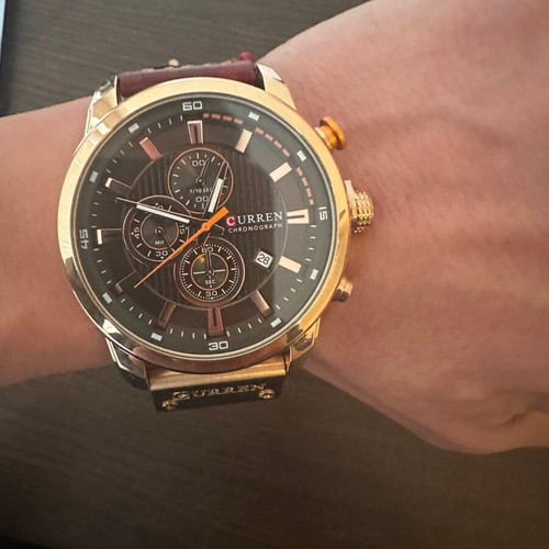 Curren men's watch brown like new with box