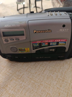 Panasonic video camera model NV-RX17EG used with battery and cable