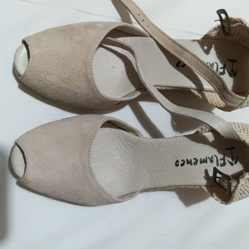Espadrilles sandals beige size 37 new
