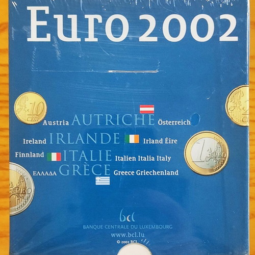12 euro set 2002 sealed from Luxembourg central bank new