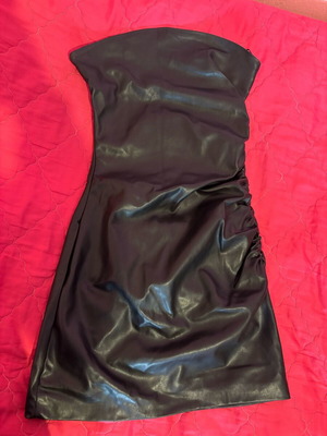 Zara black leatherette dress like new