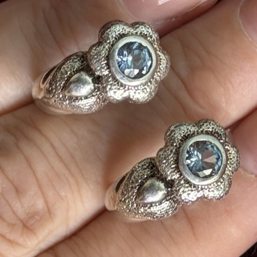 Silver earrings 925 handmade, like new, 8.3 g