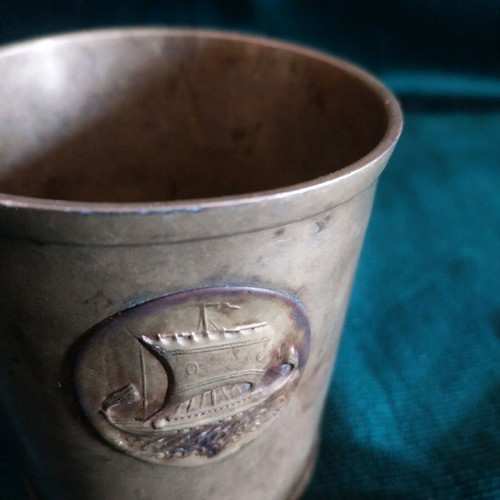Bronze set cup and candle snuffer used