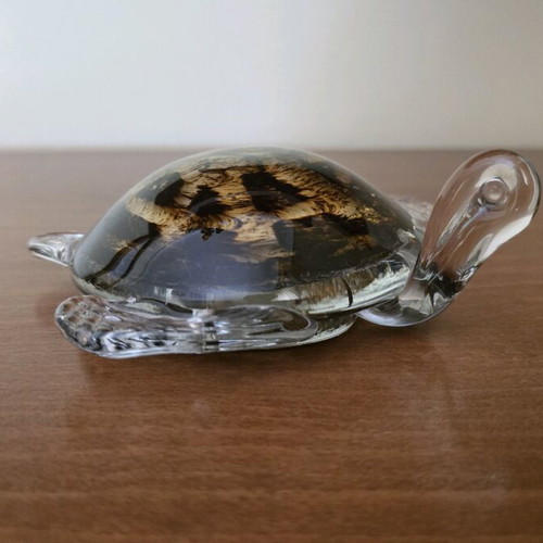 Glass decorative turtle like new