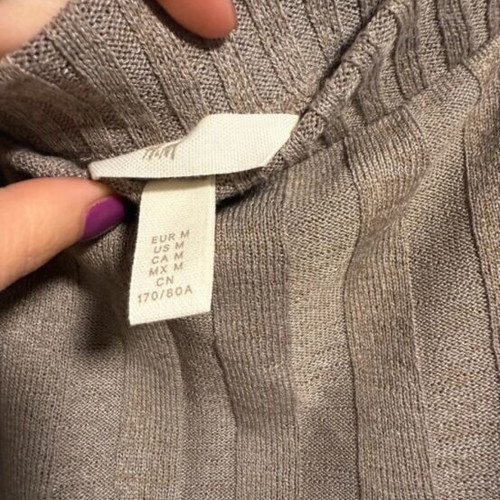 H&M skirt and blouse set, medium/large, grey beige