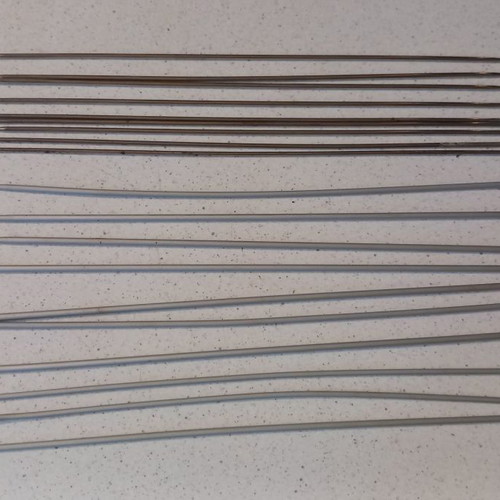Knitting needles used, 19 pcs, aluminum and metal