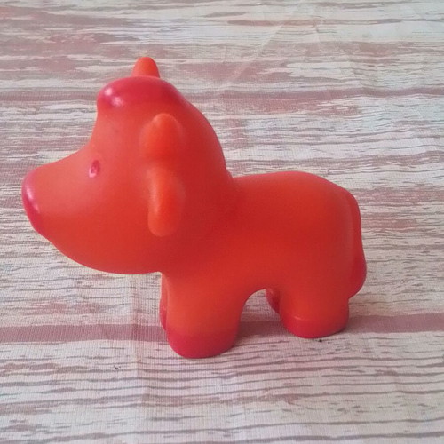 Djeco Farm Animals Cow Squeeze Toy like new