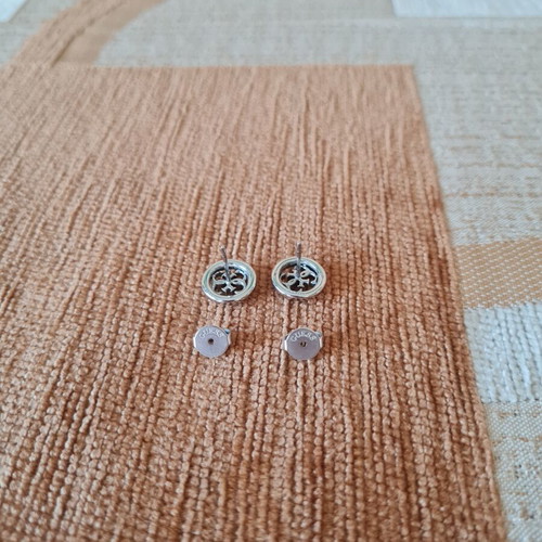 Guess stainless steel earrings, silver