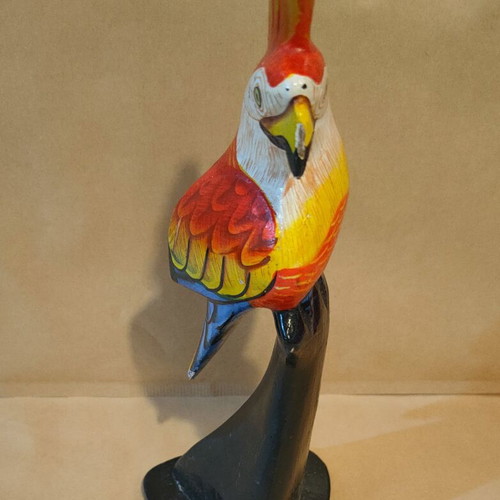 Wooden decorative parrot used