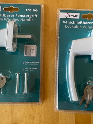 Κλειδαριές Olympia FGS 100 για συρόμενα αλουμινίου λευκές με κλειδί, καινούργιες